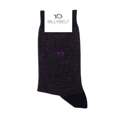 Striped combed cotton socks - Eclipse