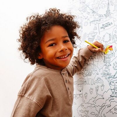 Le Maxi Coloriage pour Enfants - Les Mini Mondes