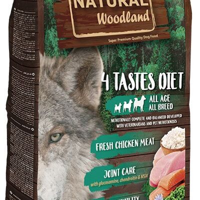 Natural Woodland 4 Tastes Diet perro 10 kg AL1107