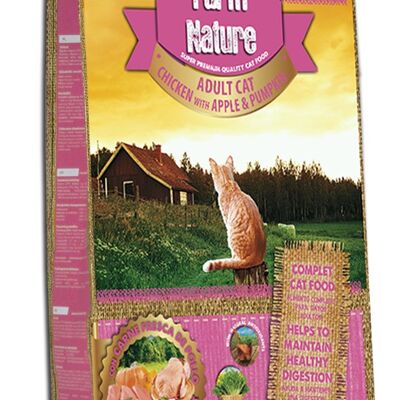 Farm Nature Adulto Pollo con manzana y calabaza  gato 10 kg AL1125