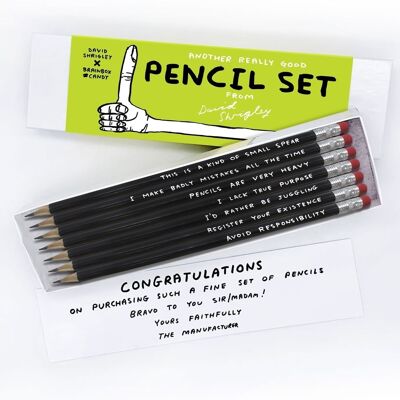 Bleistifte (Geschenkbox) – Lustige Packung mit 7 Bleistiften, gemischte Designs (Set 2)