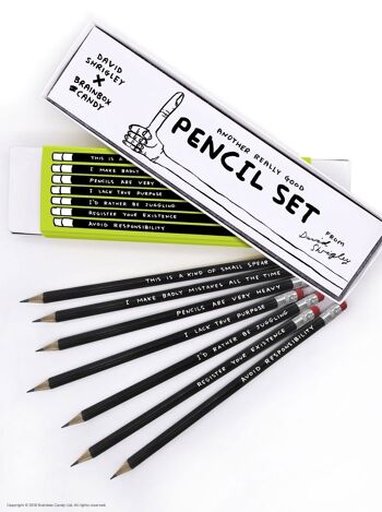 Crayons (boîte cadeau) - Lot amusant de 7 crayons, motifs mixtes (ensemble 2) 3