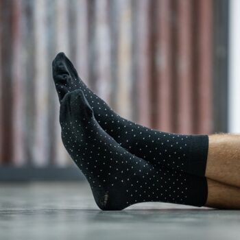 Chaussettes en coton peigné Square - Black pearl 3