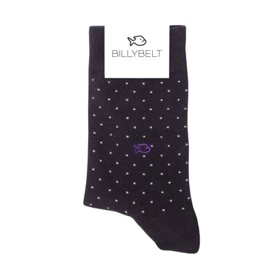 Chaussettes en coton peigné Square - Black pearl