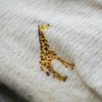 Chaussettes en coton - motifs animaliers Beige safari 1