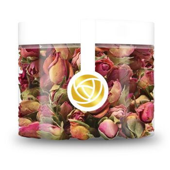 Fleurs de roses décoratives en 7 couleurs - 20g - Fleurs séchées décoratives, garniture pour gâteaux, décoration de gâteaux, 100% naturelles pour la pâtisserie, la cuisine et la décoration 20