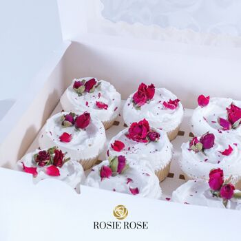 Fleurs de roses décoratives en 7 couleurs - 20g - Fleurs séchées décoratives, garniture pour gâteaux, décoration de gâteaux, 100% naturelles pour la pâtisserie, la cuisine et la décoration 6