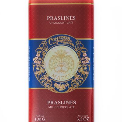 Tableta de chocolate con leche praslines -TAPL1