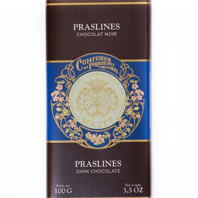 Prasline dark chocolate bar