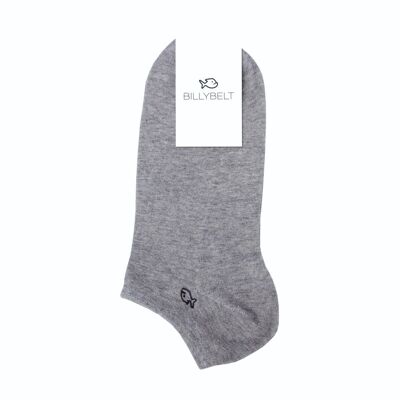 Schlichte Socken aus gekämmter Baumwolle – Grau meliert
