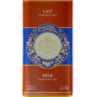 Tablette chocolat lait 36% - TAL1