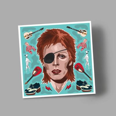 Bowie-Grußkarte