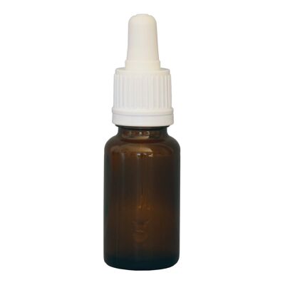 FLACON ESTEREL VERRE AMBRE 15 ML + PIPETTE