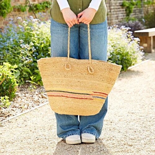 Large Natural Jute Tote Bag