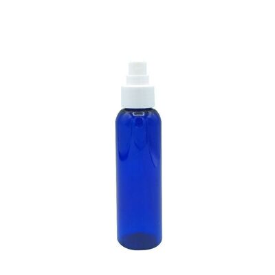 VICTOIRE BOTTLE - BLUE PET PLASTIC - 100ml + WHITE SPRAY