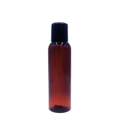 VICTOIRE BOTTLE - AMBER PET PLASTIC - 100ml - BLACK SERVICE CAPSULE