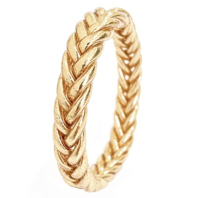 Certified Buddhist Bracelet made in Thailand with Mantra - Braided Model - LIGHT GOLD