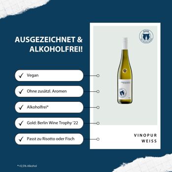 VINOPUR WEISS - vin sans alcool - vin désalcoolisé 3