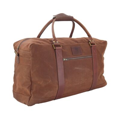 Brown Waxed Canvas Holdall