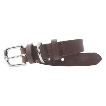 Petit collier pour chien en cuir marron 15 mm