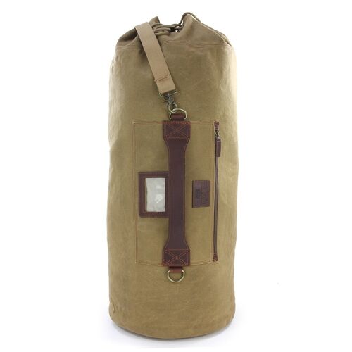 The Navigator Camel Waxed Canvas Kit Bag