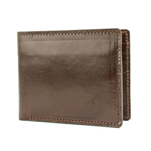 High Shine Brown Leather Wallet