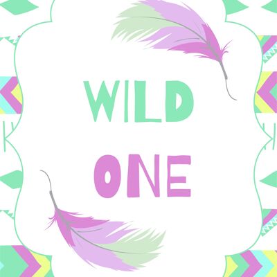 Poster | Bohemian | Wild one Feathers | A3