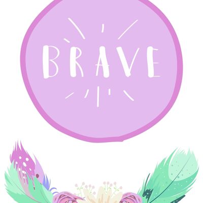 Poster | Bohemian | Brave Pink | A4