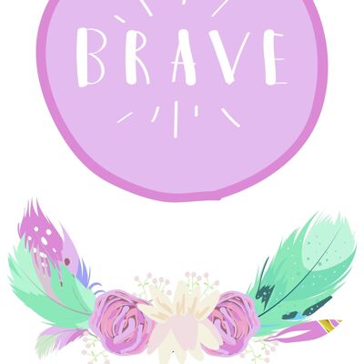Poster | Bohemian | Brave Pink | A4