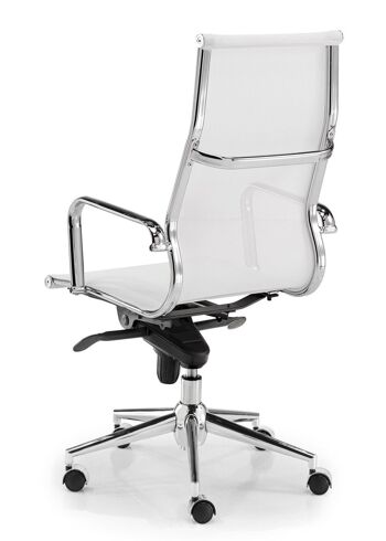 FAUTEUIL BERLIN DOSSIER HAUT BLANC DK1008 6