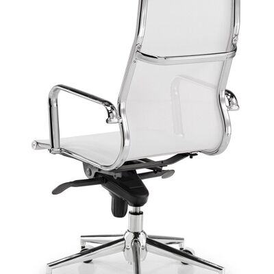 FAUTEUIL BERLIN DOSSIER HAUT BLANC DK1008