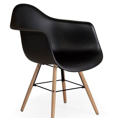 RIGA FIXED BLACK CHAIR DK1059