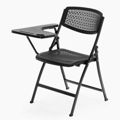 FOLDING CHAIR WITH SHOVEL, BLACK SEAT AND BACK IN PVC. DK1062