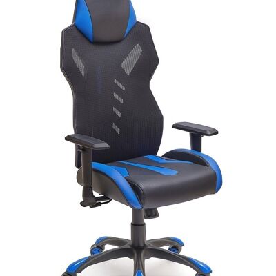 GALAXY BLUE-BLACK GAMING CHAIR. HEIGHT ADJUSTABLE ARMS. DK1080
