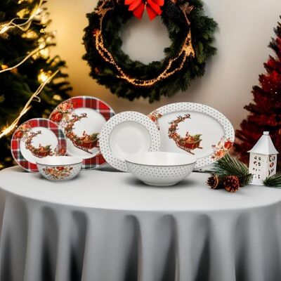 26-piece porcelain service Santa Claus