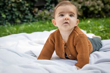 Gilet bébé 100% laine mérinos - cerf 4