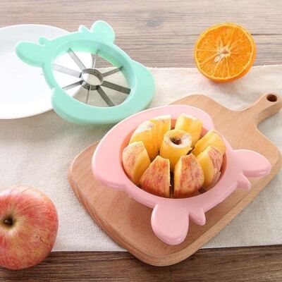 cortador de manzana | cortador de frutas | ronda | rosa / verde