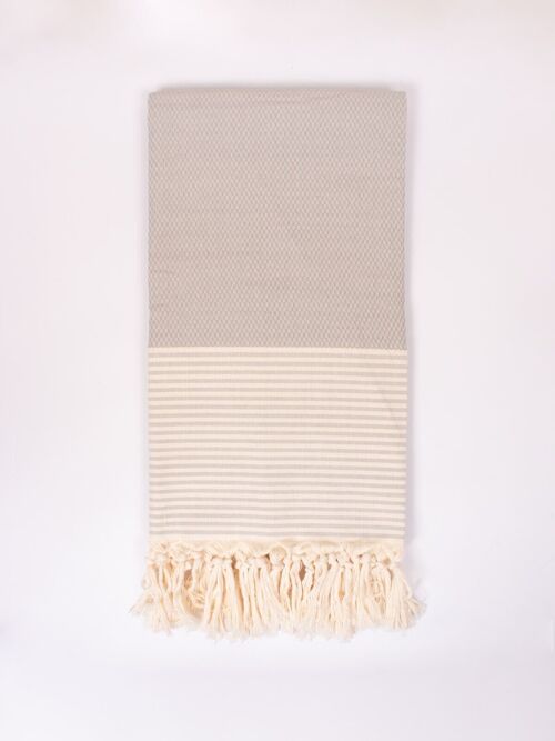 Amalfi Hammam Towel, Pearl Grey