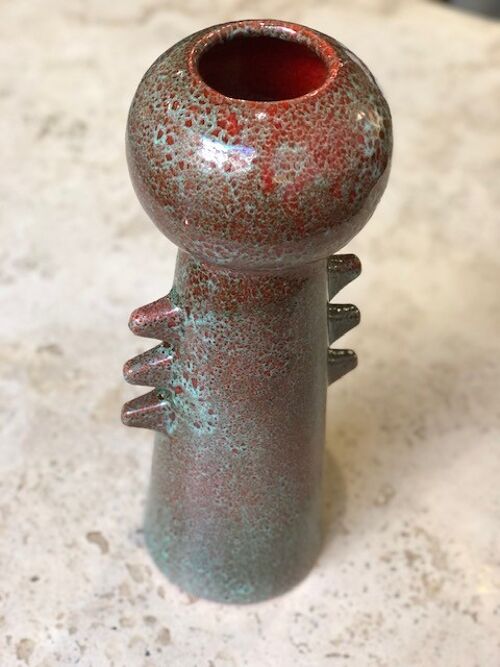 VASE AYA ROUGE ET VERT