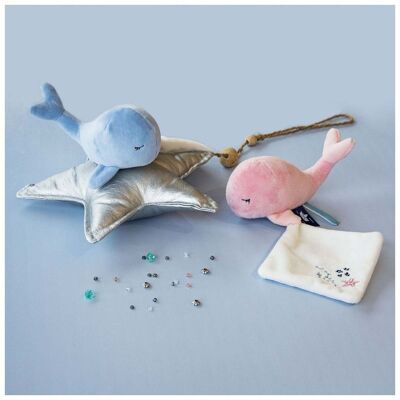 Doudou Whale with Doudou - Pink