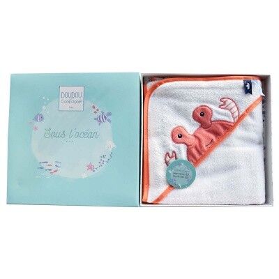 Doudou Bath Cap for Baby - Coral Crab