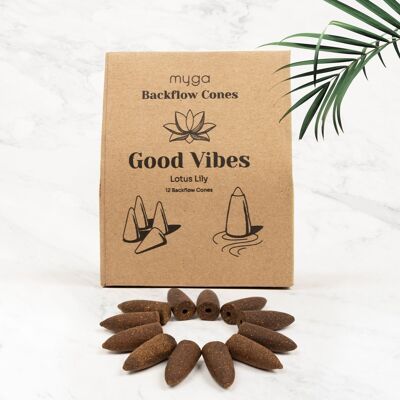 Good Vibes - Lotus Lily - Incense Backflow Cones