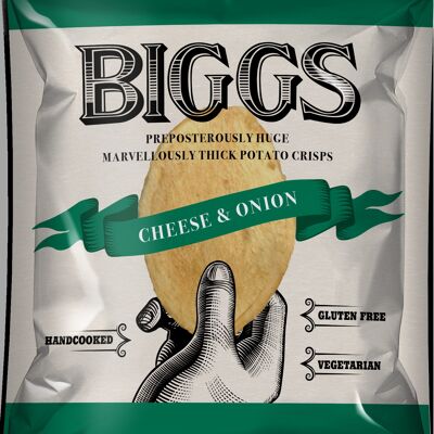 BIGGS Cheese & Onion Potato Crisps 60g or 2.1oz Bags 10 per box