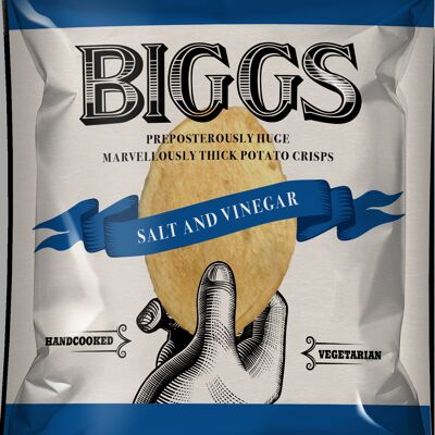 BIGGS Salt & Malt Vinegar Potato Crisps 60g or 2.1oz Bags 10 per box