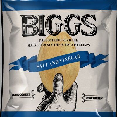 BIGGS Salt & Malt Vinegar Potato Crisps 60g or 2.1oz Bags 10 per box