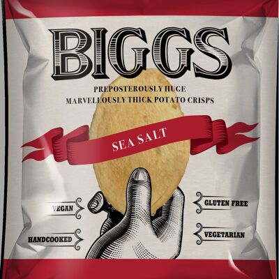 BIGGS Sea Salt Potato Crisps 60g or 2.1oz Bags 10 per box