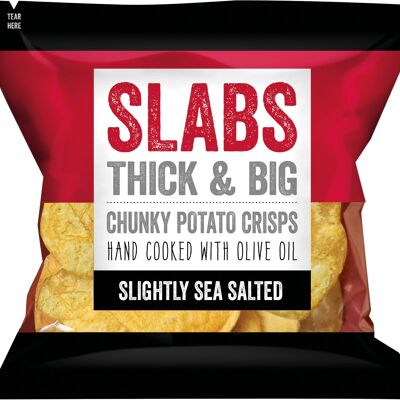 SLABS BIG & THICK Slightly Salted CRISPS 80g or 2.8oz bags 14 per box