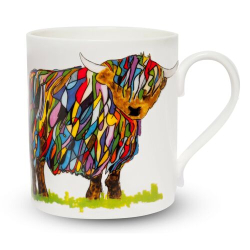 Bright Highland Cow Pop Mug
