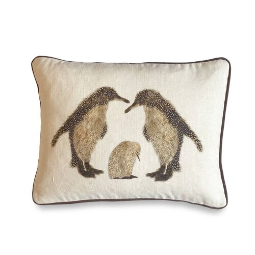 Penguin Family Rectangular Cushion