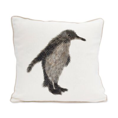 Feather Penguin (Facing Right) Square Cushion
